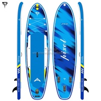 Planche de SUP gonflable JTRDA 11,6 pieds (35 pouces) pour le tourisme, capacité de 250 kg, matériau PVC Drop Stitch, utilisation sur les lacs et les rivières, ensemble complet d'accessoires