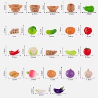 Verduras en Miniatura para Casa de Muñecas, Accesorios de Comida de Cocina para Decoración de Casa de Muñecas, Juguetes de Simulación para Niños