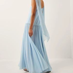 Robe de soirée élégante et sexy pour femme, en maille à volants, taille haute plissée, collection été 2025 - Product Image 3