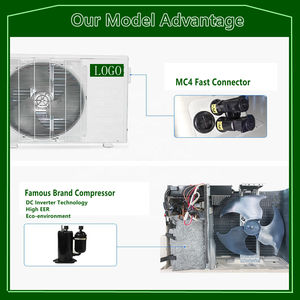 Хорошая цена, сетевой инвертор, кондиционер 9000btu 1HP, гибридная солнечная система переменного тока без воздуховодов - Product Image 6