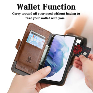 Funda de lujo para billetera de negocios, Funda de cuero con tapa para tarjeta para <span class=keywords><strong>Samsung</strong></span> S24 Ultra S24 A55 A54 A53, funda y accesorios para teléfono móvil - Product Image 4