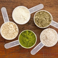 Poudre de protéine végétalienne Verts bouteille de poudre de protéine végétalienne biologique soins de santé à base de plantes biologiques