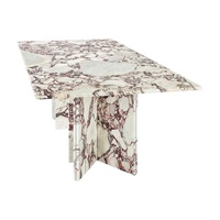 Table à manger moderne de luxe en marbre blanc et violet pour cuisine et salle de bain, mobilier de salle à manger imperméable