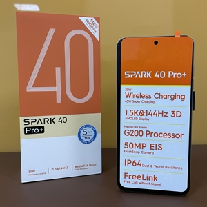 สมาร์ทโฟน Tecno Spark 40 Pro Plus หน้าจอเต็ม 5G ปลดล็อคแล้ว พร้อมส่งฟรี โทรศัพท์มือถือ - Product Image 2