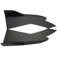 2PCS Universal Car Rear Bumper Spoiler Lip Carbon Fiber Wing Trim Protection Anti-crash Diffuser Side Skirt Wrap Angle Splitter