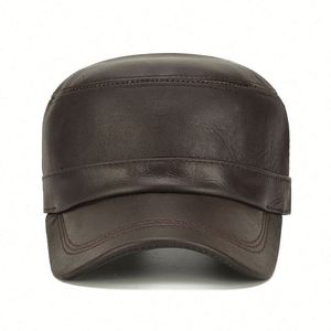 Gorro de Béisbol de Cuero Vacuno para Hombre, Estilo Moderno, para Personas de Mediana Edad y Mayores, Cálido para Invierno y Actividades al Aire Libre - Product Image 4