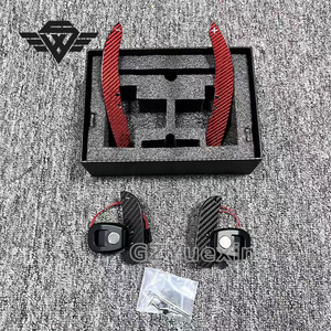 Manette de vitesse magnétique en fibre de carbone rouge adaptée à l'intérieur automobile Mercedes Benz AMG W205 GT63 C43 C63 E53 E63 A45 GLC43 - Product Image 3