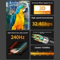 Câble DP2.12.01.4 mâle-mâle pour PC, ordinateur portable, projecteur, moniteur, 8K 60Hz, haute définition, conducteur en acier plaqué cuivre