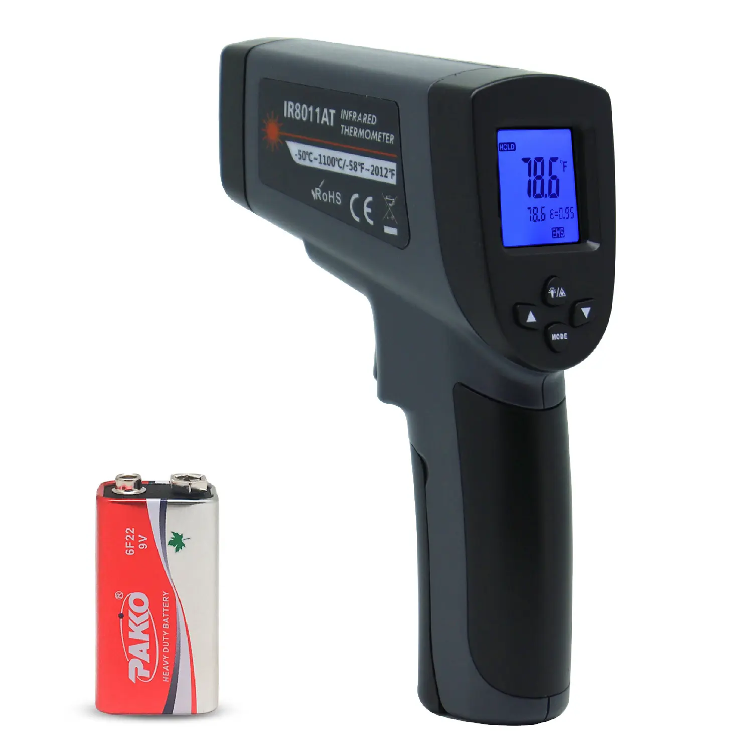 IR8011AT handheld industrial infrared thermometer High temperature non-contact infrared thermometer