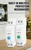 Interruptor de Circuito Inteligente WiFi Tuya de 1-63A para Riel DIN con Protección Contra Sobrecorriente, Monitoreo de Energía y Control Remoto