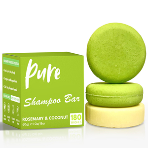 Barre de savon solide 2 en 1 à bulles sans sulfate à l'huile de ricin pour les soins capillaires de marque privée personnalisée - Product Image 2