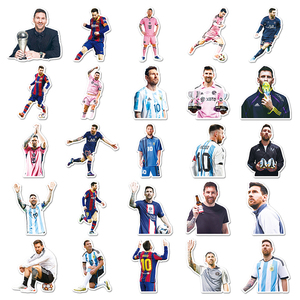 50 pezzi all'ingrosso della fabbrica di calcio atleti adesivi personalizzati Graffiti decorativi <span class=keywords><strong>Lionel</strong></span> <span class=keywords><strong>Messi</strong></span> adesivo - Product Image 4