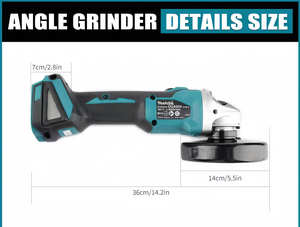 Nueva Llegada: <span class=keywords><strong>Amoladora</strong></span> Angular Inalámbrica de <span class=keywords><strong>Velocidad</strong></span> <span class=keywords><strong>Variable</strong></span>, 5 Pulgadas, Sin Escobillas, 125mm, 18V, <span class=keywords><strong>Makita</strong></span> DGA404 504 M14, Alta Calidad - Product Image 5