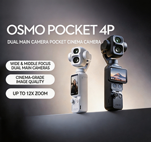 Osmo Pocket 4P, Lente Gran Angular CMOS de 1 Pulgada, Foto <span class=keywords><strong>8K</strong></span>, Video 4K, Seguimiento de Rostros y Objetos, 210 Minutos de Tiempo de Funcionamiento, Cámara Vlog de 3 Ejes - Product Image 2