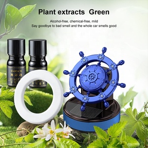 Difusor de Aceites Esenciales de Lujo con Forma de Timón de Barco, Giratorio 360°, con Energía Solar, para el Tablero del Auto, Ambientador para Auto - Product Image 5