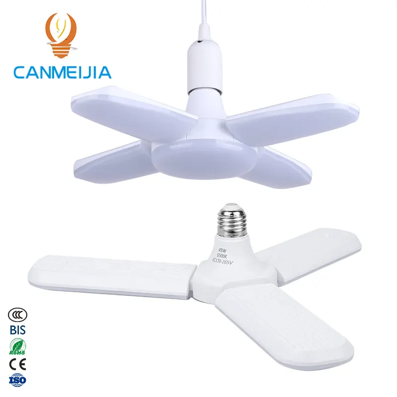 220V deformanle E27 Foldable 360度Adjustable ledファン電球/bombillos ahorradores/電球ライト、Fan Blade Led Bulb、Led Light