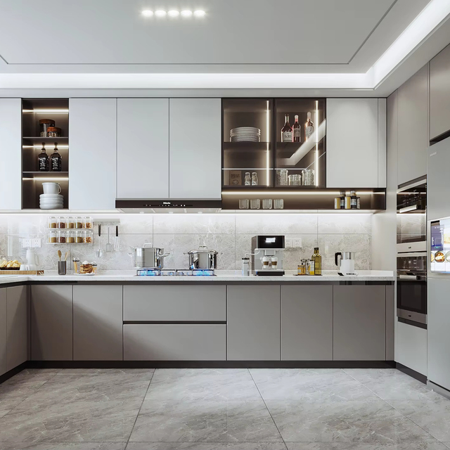 2026 Modern Waterproof Plywood Kitchen Cabinets Factory Direct Custom with Soft Close Hinges