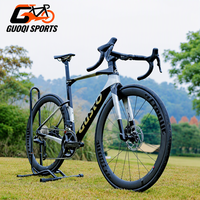 Vélo de course sur route en carbone GUSTO SPORT TE Professional, 12 vitesses, transmission électronique, freins à disque, 7,7 kg, jeu de roues clincher 50 mm