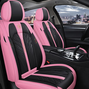 Housse de siège de voiture universelle en cuir PVC confortable et respirante, ensemble complet de coussin de siège intérieur de voiture, style spécialement féminin - Product Image 6