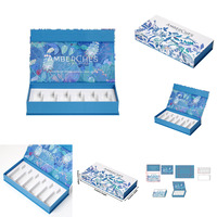 Caja Magnética de Lujo con Cierre Magnético y Ventana, Caja de Embalaje Rígida de Cartón Estilo Libro con Bandeja de EVA para Cosméticos y Cuidado de la Piel