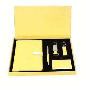 Artículos Promocionales al por Mayor, Juego de Regalo de Cuaderno de Tapa Dura de PU, Bolígrafo, Llavero, Memoria USB, Porta Tarjetas, 100 Hojas, Logotipo Personalizado - Product Image 2