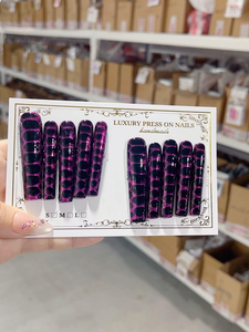 <span class=keywords><strong>Faux</strong></span> ongles longs faits main en ABS, motif papillon <span class=keywords><strong>bleu</strong></span> <span class=keywords><strong>pastel</strong></span> et rose, avec perles, 10 pièces, à coller, finition brillante douce, pour usage quotidien - Product Image 2