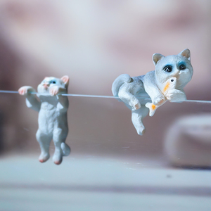 <span class=keywords><strong>Prix</strong></span> usine trois pièces chaton ensemble résine décoration chat suspendu aquarium aquarium paysage en plastique Durable - Product Image 4