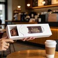 Emballages écologiques pour boulangerie : boîtes coulissantes en papier pour mini-crêpes, gâteaux, gaufres, empanadas, pâtisseries, brownies, biscuits serpent