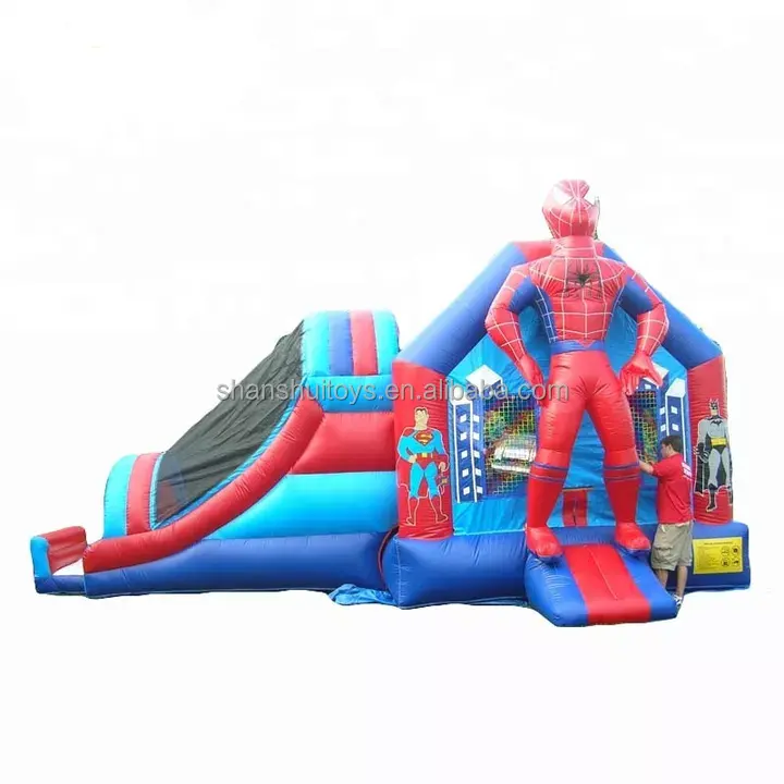 Customized Spiderman air bouncer Commercial Bouncy House inflatable Castle Combo,Kids Inflatable jumping Castle for sale