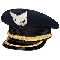 カスタム高品質航空パイロット制服キャップ警備員パーティー用