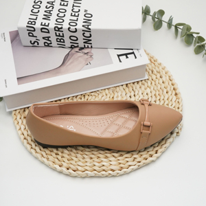 Scarpe da ballo <span class=keywords><strong>ballerine</strong></span> da donna eleganti stile fatato Mary Jane con fibbia piccola decorativa, di tendenza, a punta singola - Product Image 1