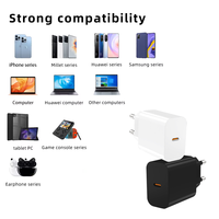 Cargador Rápido USB-C de 25W, Adaptador PD con PPS y QC3.0 de Alta Eficiencia, Certificado CE y RoHS para Teléfonos Inteligentes, Se Acepta OEM/ODM