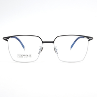 2024 gafas de diseño cuadrado Retro de titanio puro de negocios de moda gafas de lujo para hombres y mujeres marco óptico gafas ultraligeras