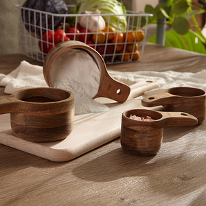 Tự Nhiên Nhà Nóng Bán Nhà Bếp Nướng Nấu Ăn Tổ Keo Bằng Gỗ Đo Cup Bộ <span class=keywords><strong>4</strong></span> - Product Image 6