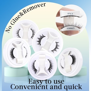 Juego de pestañas postizas transfronterizas con rizador de pestañas magnético Simulación natural Pestañas de zorro de pelo sintético Sin pegamento - Product Image 4