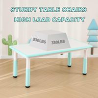 Meubles de garderie pour enfants Table et chaises réglables en hauteur Chaise de table pour tout-petits avec bureau à graffitis Bureau d'étude pour enfants
