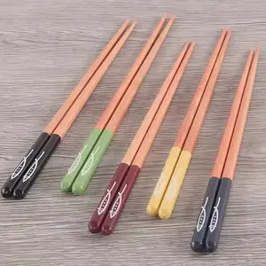 Reusable Bamboo Hashi Chopsticks Boutique Custom Restaurant Hotel Name Logo Printing Sushi Sticks