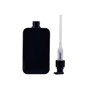 Emballage cosmétique blanc et noir 200ml 300ml 400ml, flacons carrés de style nordique avec pompe pour lotion et shampoing - Product Image 4