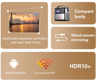 Nuevo proyector Android DLP portátil para cine en casa 15000mAh 450ANSI 3D 4K Mini proyector inteligente con sistema ATV proyector DLP S8