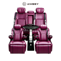 Sofá Cama Triple Plegable Z3 KIMSEY de Cuero PU con Cinturón de Seguridad de 3 Puntos para Ford Transit RV