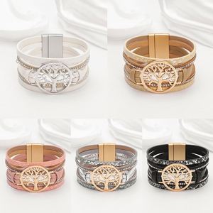 Religious <b>Leather</b> <b>Bracelet</b> Innovative Viral Marketing Potential Ready to Ship (RTS) Holiday Gift for Women IP Black Finish - Product Image 5