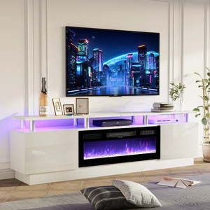 70 inch <span class=keywords><strong>TV</strong></span> tủ trung tâm giải trí với 36 inch được xây dựng trong Lò sưởi điện phương tiện truyền thông giao diện điều khiển <span class=keywords><strong>TV</strong></span> đứng với lò sưởi - Product Image 3