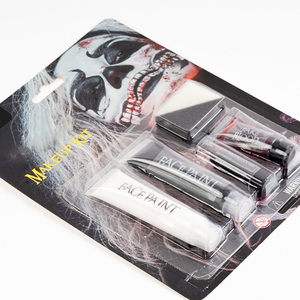 Черно-белая краска для лица Хэллоуин вампир поддельная кровь и аппликатор SFX макияж набор с <span class=keywords><strong>Black</strong></span> - Product Image 3