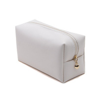 Sac de maquillage portable en cuir PU personnalisé en usine, sac cosmétique pour femmes