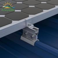 Kits de montage de toiture en métal ondulé pour panneaux solaires, fournis directement par l'usine, plaque de base en aluminium pour panneaux solaires, supports de montage réglables pour panneaux solaires.