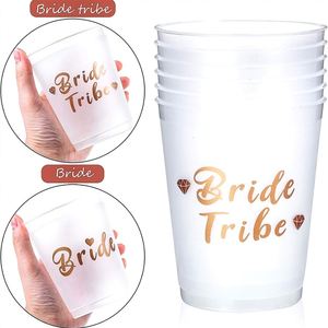 Favors de mariage de style moderne - Ensemble de gobelets en plastique or rose pour la décoration de fête - Product Image 3