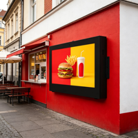 Kiosque numérique LCD mural extérieur de 43 pouces, affichage numérique 2K/4K vertical/horizontal, verre trempé anti-reflet pour café