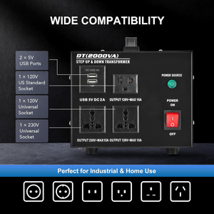 Convertisseur de tension monophasé personnalisé DT-2000W 110V vers 220V Transformateurs élévateurs de puissance élevée - Product Image 3