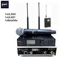 Ensemble de microphones sans fil dynamiques portatifs PAT ULXD4+Beta 58a+ULXD1 avec suppression du bruit