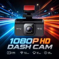 Cámara para Auto de Doble Lente con Pantalla Táctil IPS de 1080P, Control por Aplicación WiFi, Pantalla de 3 Pulgadas, Batería de 150 mAh, USB 2.0, WDR, Grabación en Bucle